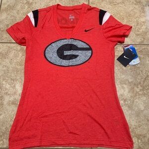 Nike Red Georgia Short Sleeve T-Shirt. NWT orig 35
